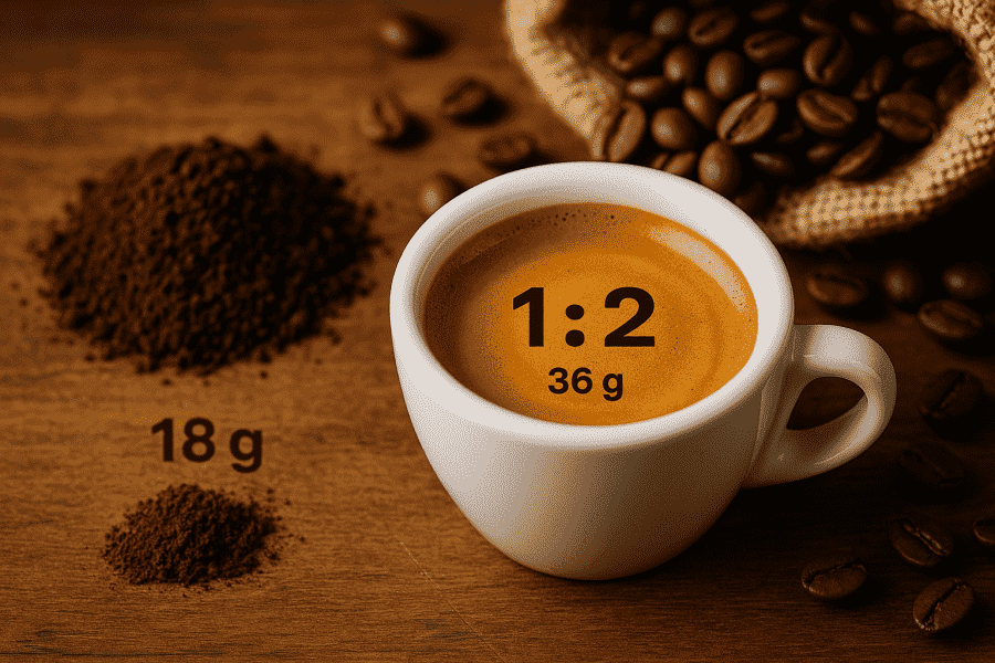 beste verhouding koffie en water voor een espresso