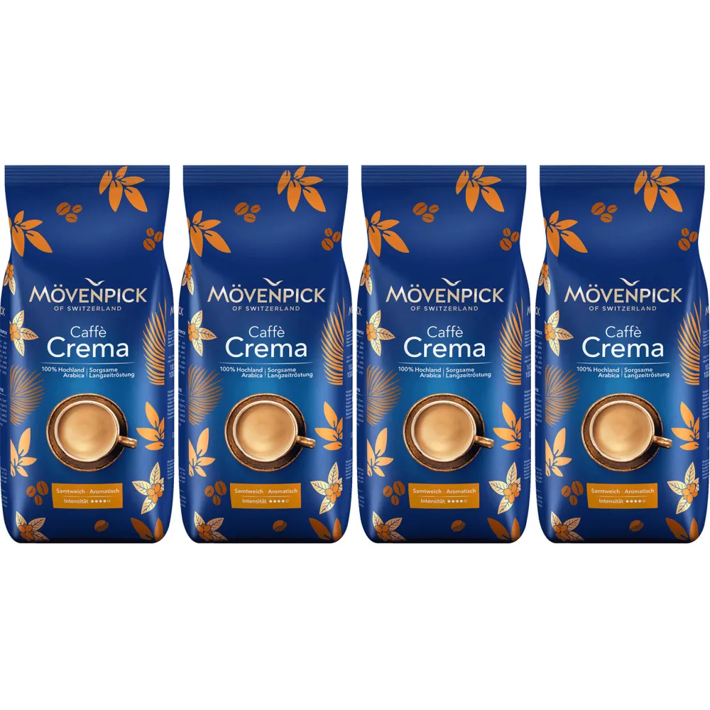 Mövenpick caffè crema - koffiebonen - 4 x 1 kilo