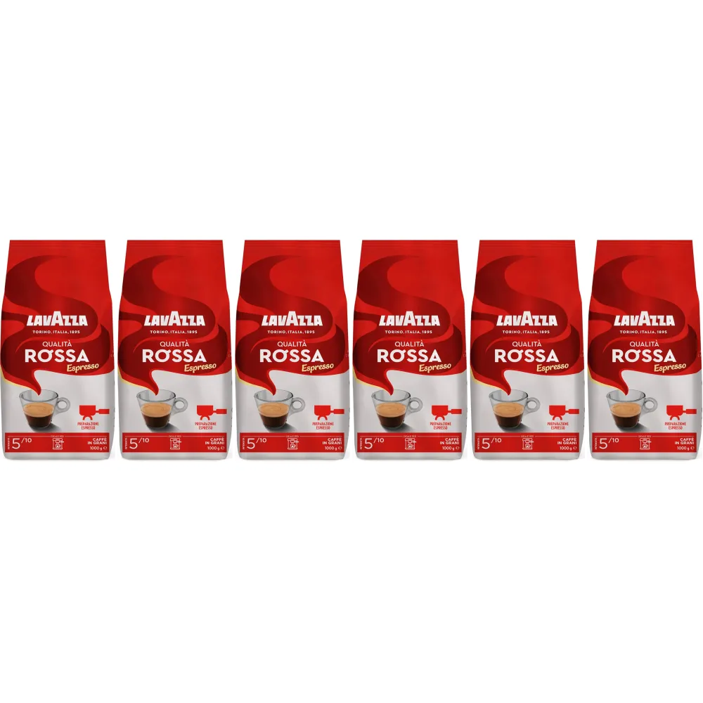 Lavazza Qualita Rossa - koffiebonen - 6 x 1 kilo