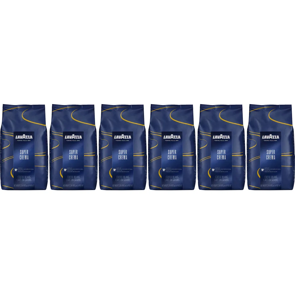 Lavazza Super Crema Espresso - Koffiebonen - 6 x 1 kilo