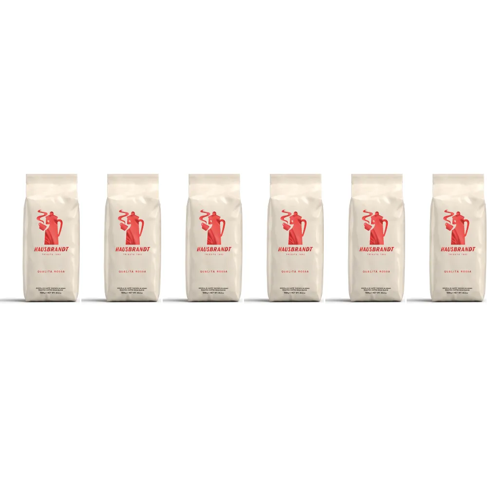 Caffè Hausbrandt Qualità Rossa - koffiebonen - 6 x 1 kilo