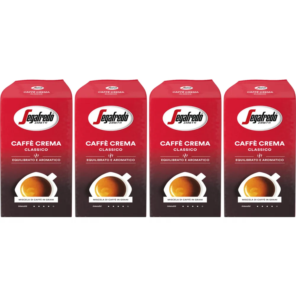 Segafredo Caffè Crema Classico - koffiebonen - 4 x 1 kilo