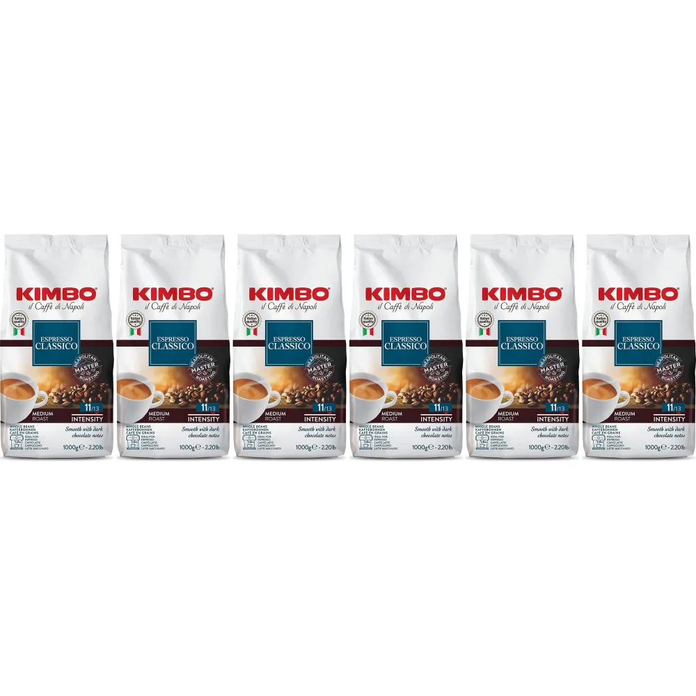 Kimbo Espresso Classico - koffiebonen - 6 x 1 kilo