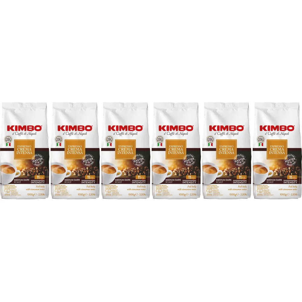 Kimbo Espresso Crema Intensa - koffiebonen - 6 x 1 kilo