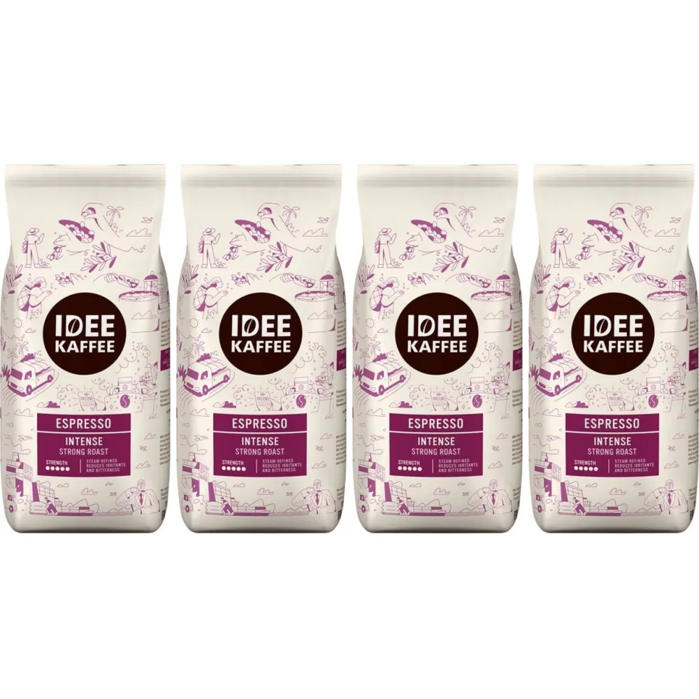 Idee Kaffee Espresso Intense - koffiebonen - 4 x 1 kilo
