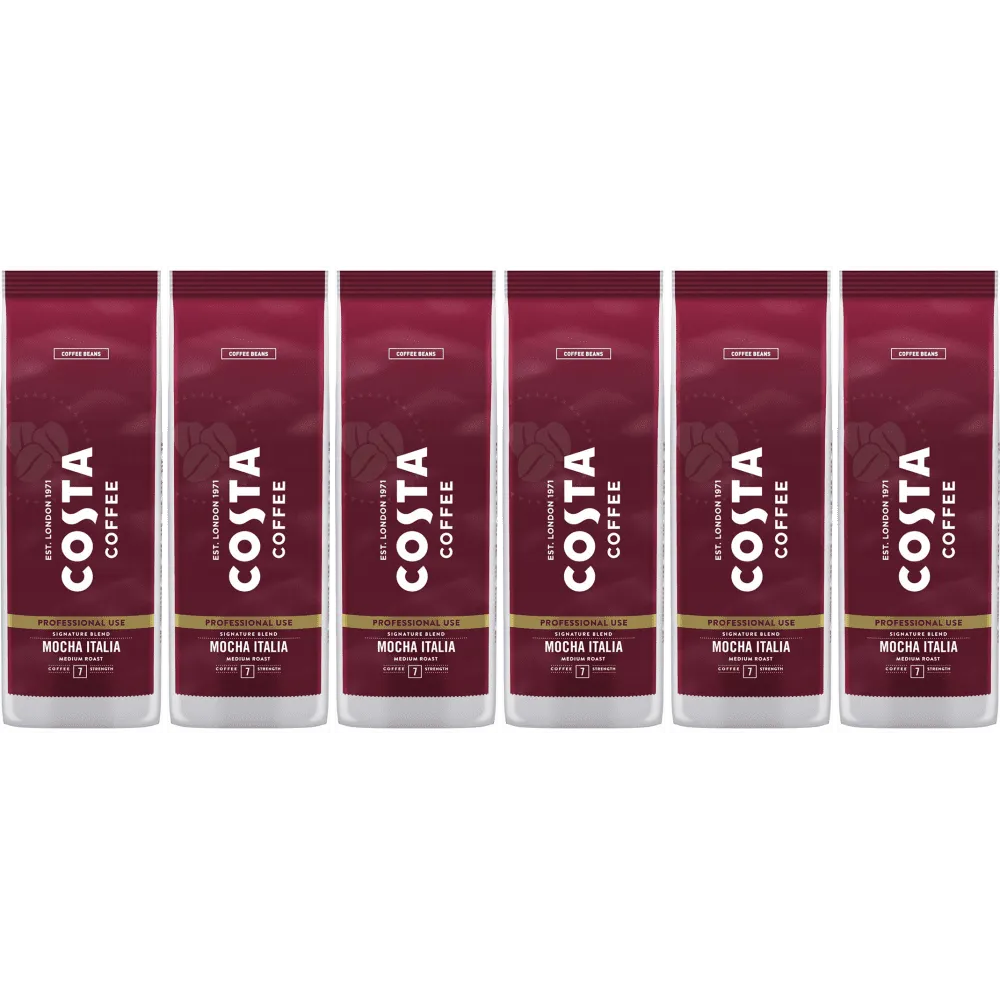 Costa Coffee Professional Mocha Italia Medium Roast - koffiebonen - 6 x 1 kilo