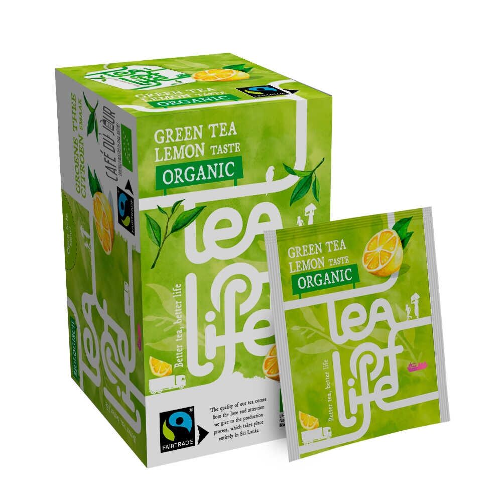 Green Tea Lemon - Biologisch & Fairtrade - Tea of Life - 25 theezakjes
