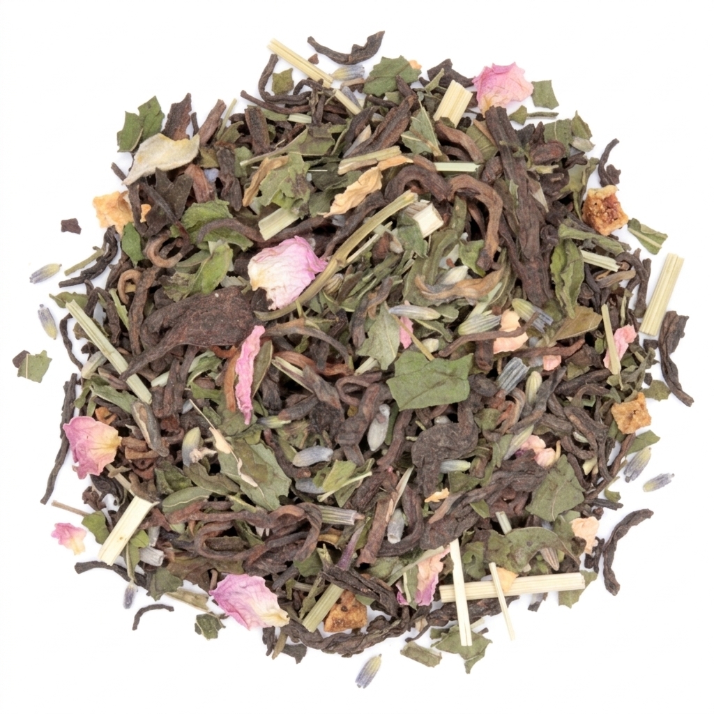 Pu Erh & Mint - Pu-Erh thee 100 gram - Café du Jour losse thee