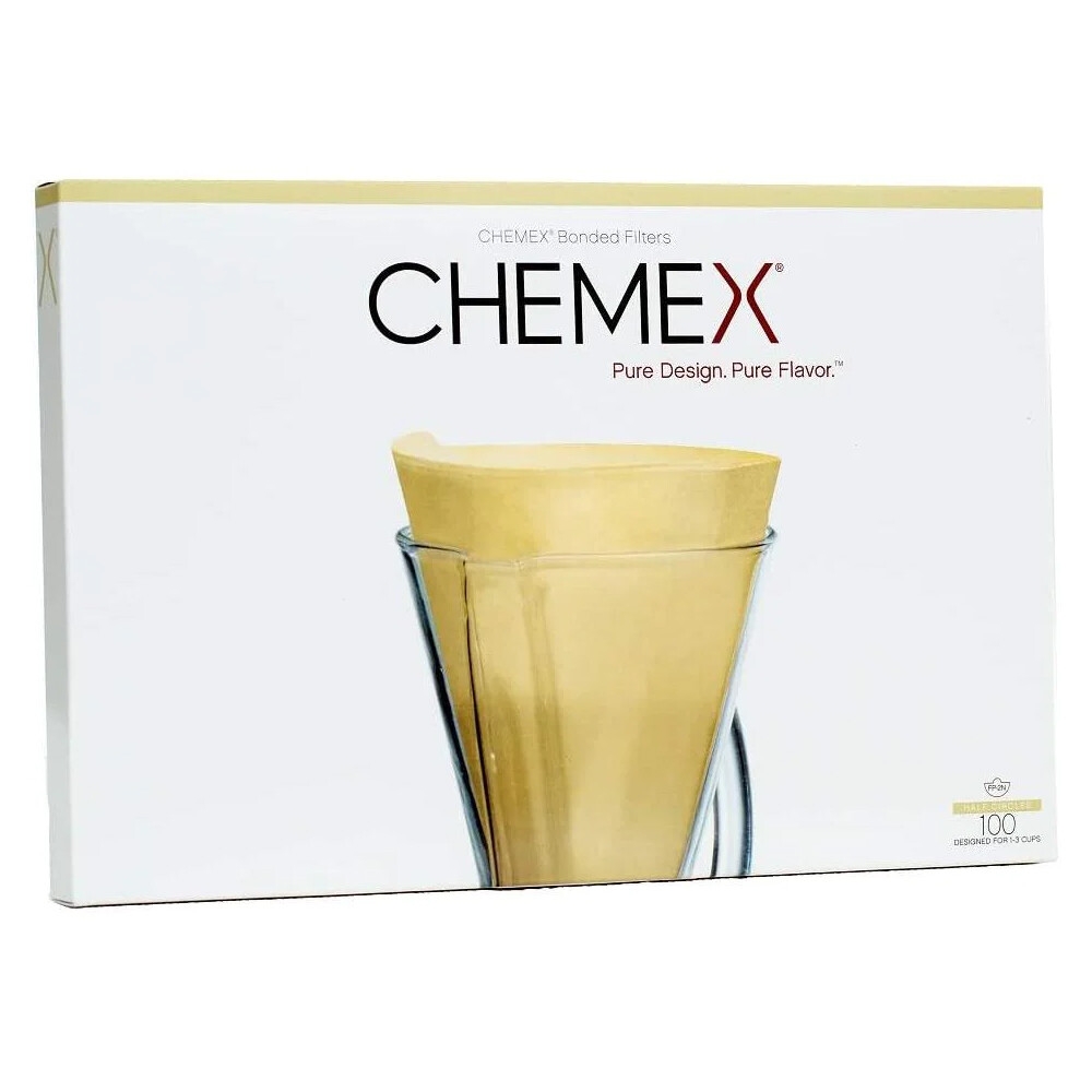Chemex koffiefilters 3 kops - FP-2N Bonded (ongevouwen, ongebleekt) - 100 stuks