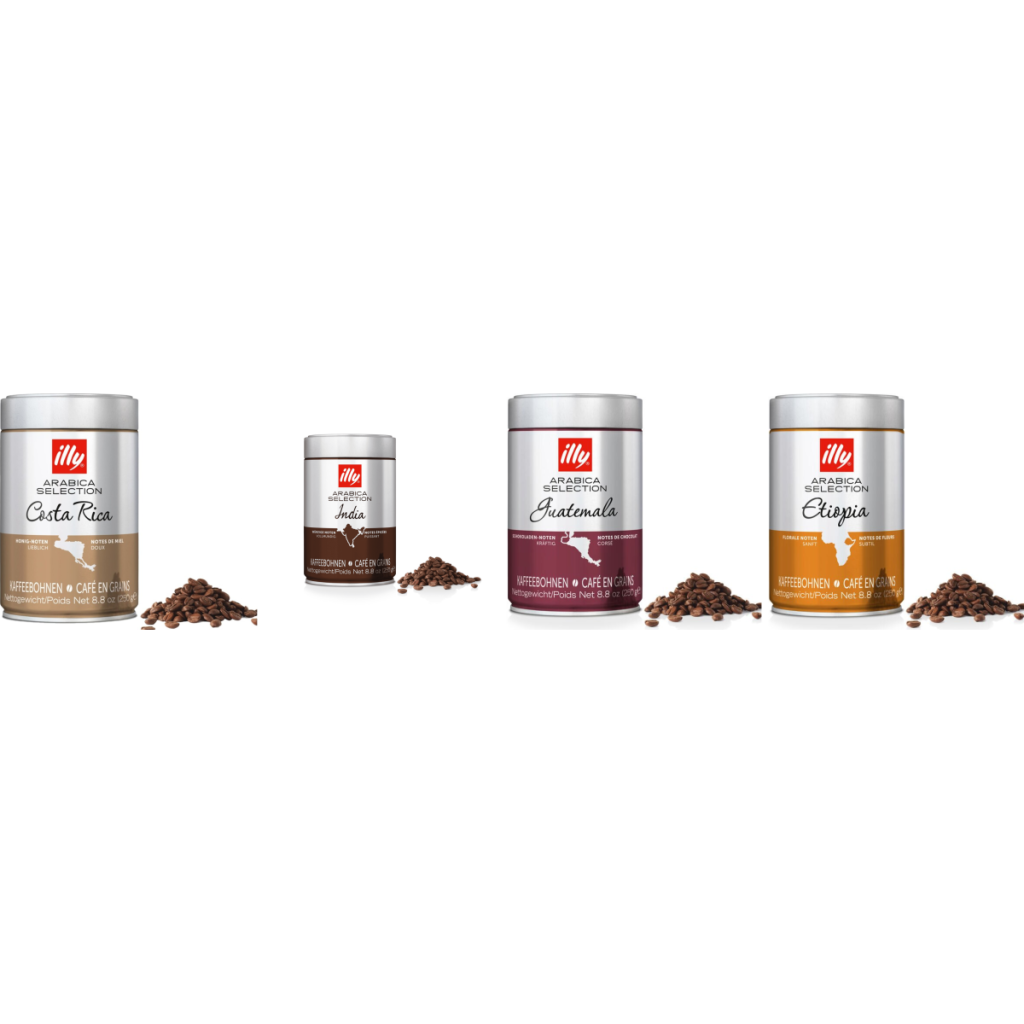 illy Arabica proefpakket - koffiebonen - 4 x 250 gram