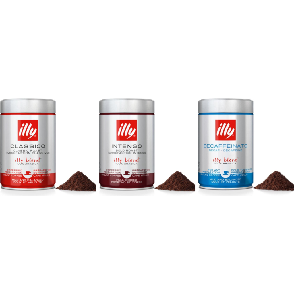 illy Espresso proefpakket met decaf - gemalen koffie - 3 x 250 gram