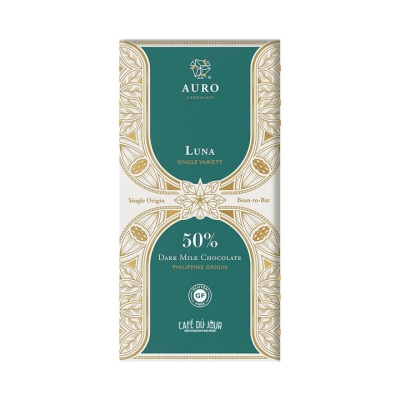 Korte houdbaarheidsdatum: Auro - Luna - 50% donkere melkchocolade