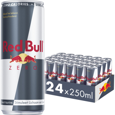 Red Bull Zero 250 ml. / tray 24 blikken