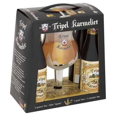 Tripel Karmeliet geschenkverpakking bierpakket met gratis glas