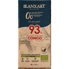 Blanxart - Congo 0.0% toegevoegde suikers - 93% pure chocolade (Biologisch)