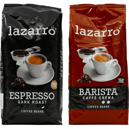 Lazarro Bonen Duo - Dark Roast & Caffè Crema 2 x 1 kilo