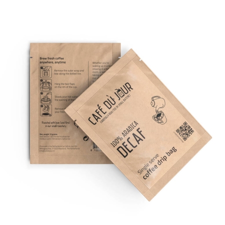 100% arabica Decaf - Single Serve Coffee Drip Bag - 1 stuk