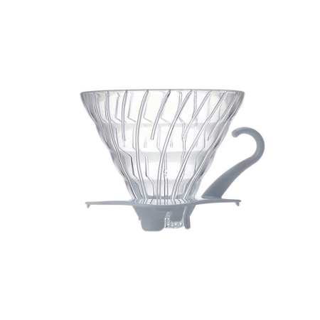 Hario V60 dripper - glas met witte houder - maat 02 (VDG-02W)