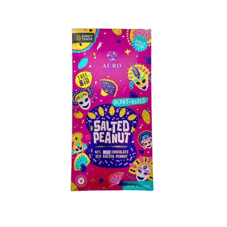 Auro - Salted Peanut - 47% plantaardige melkchocolade