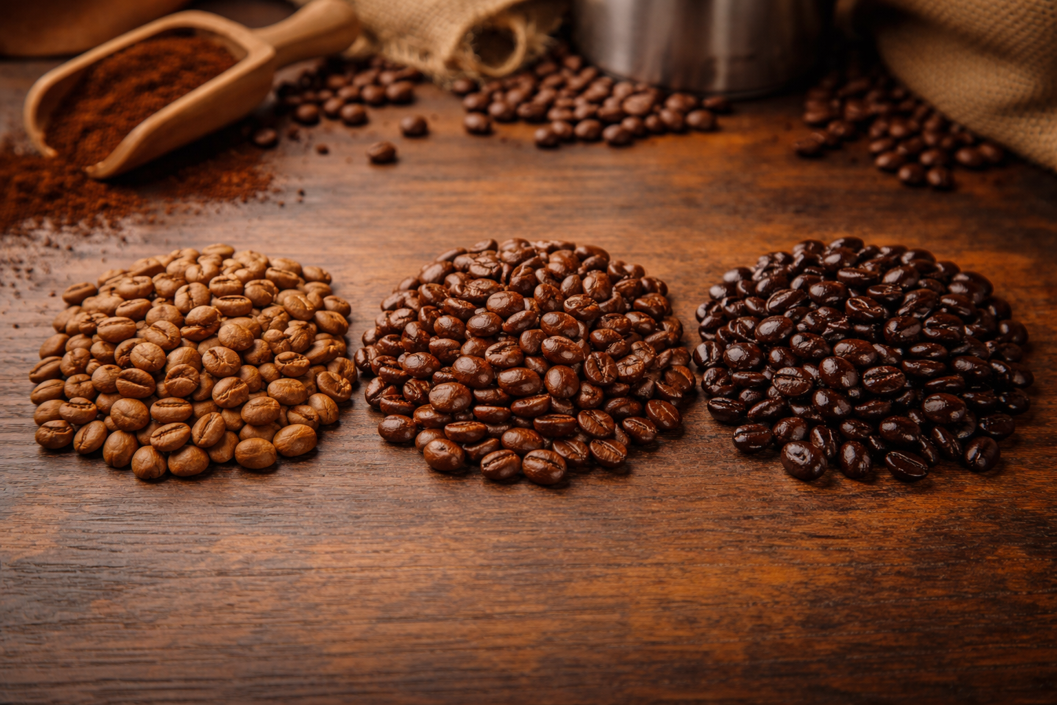 Wat is het verschil tussen light, medium en dark roast?