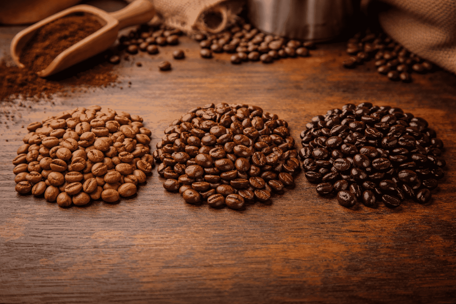 Wat is het verschil tussen light, medium en dark roast?